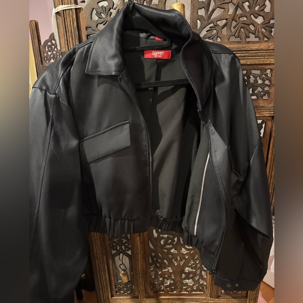 Esprit Black Zip-Up Jacket Esprit Size M